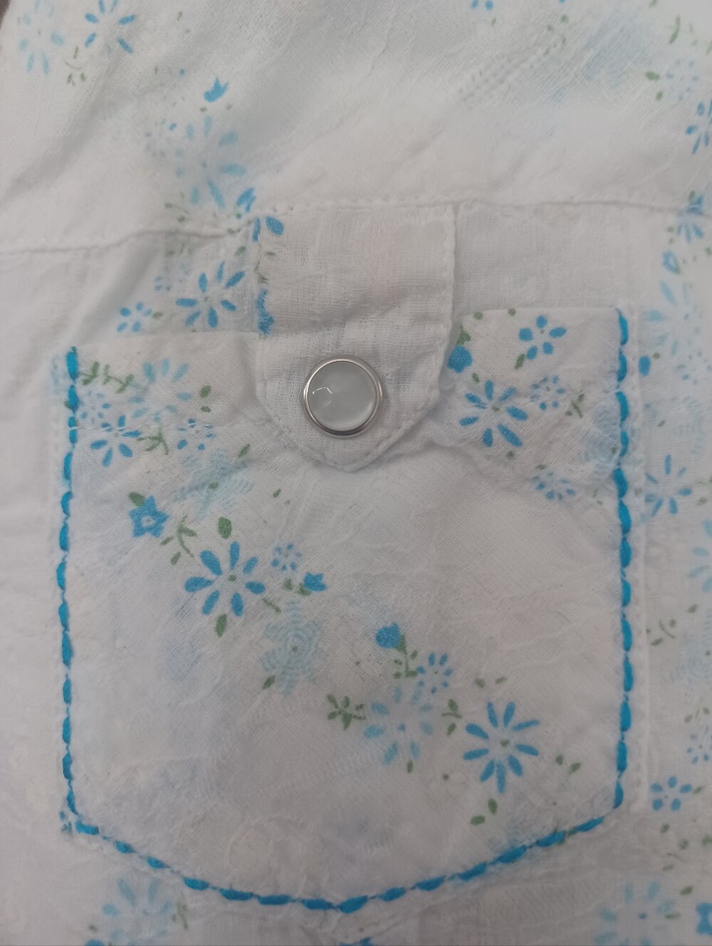 🩵🐎💙COWGIRL UP COWGIRL COWBOY LONG SLEEVE PEARL SNAP SHIRT SMALL MEDIUM